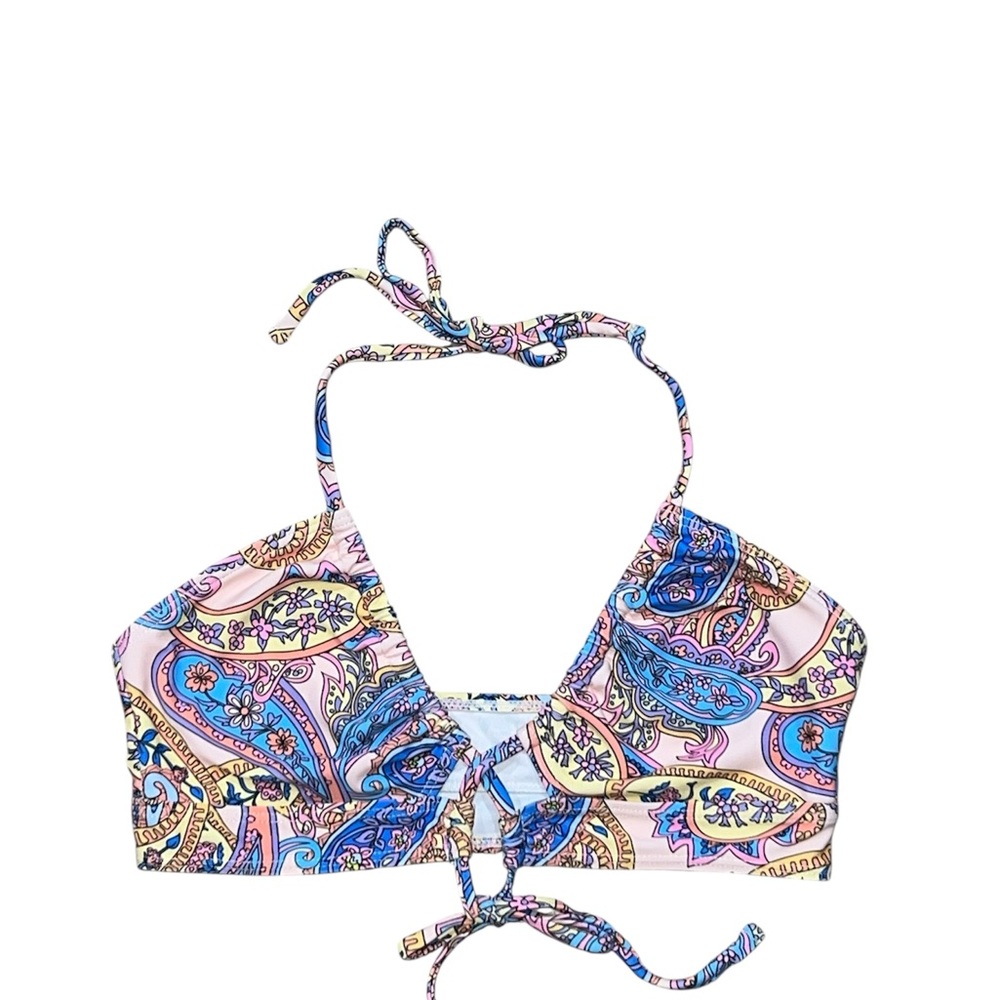 Shein Bikini top size small Colorful Paisley Halter Bikini Top